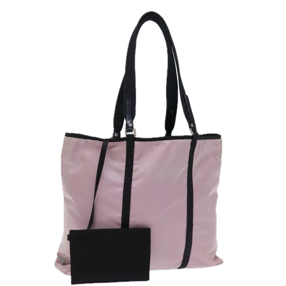 PRADA Tote Bag Nylon Pink Auth bs14170 - Picture 1 of 16
